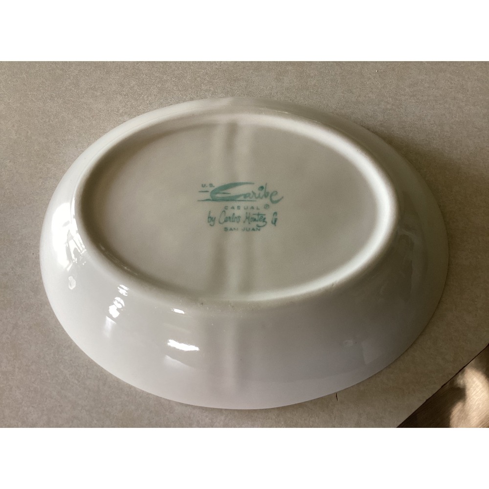 Caribe Casual Carlos Montez G Divided Serving Dish Mid-Century Modern Starburst - Picture 4 of 5